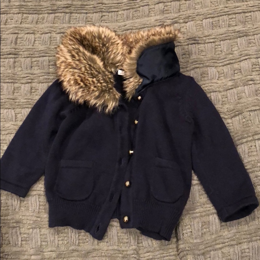 Janie and Jack universal sweater with fur